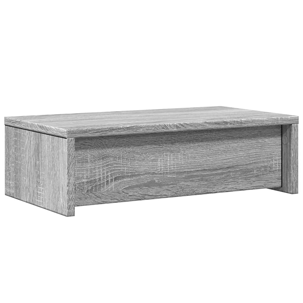 Monitor Stand with Drawers Grey Sonoma 50x27x15 cm Engineered Wood