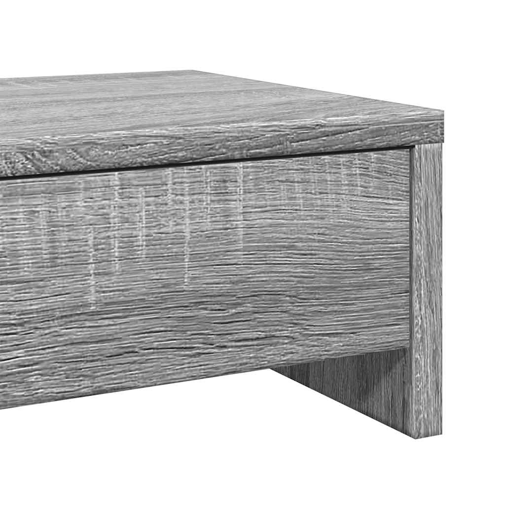 Monitor Stand with Drawers Grey Sonoma 50x27x15 cm Engineered Wood