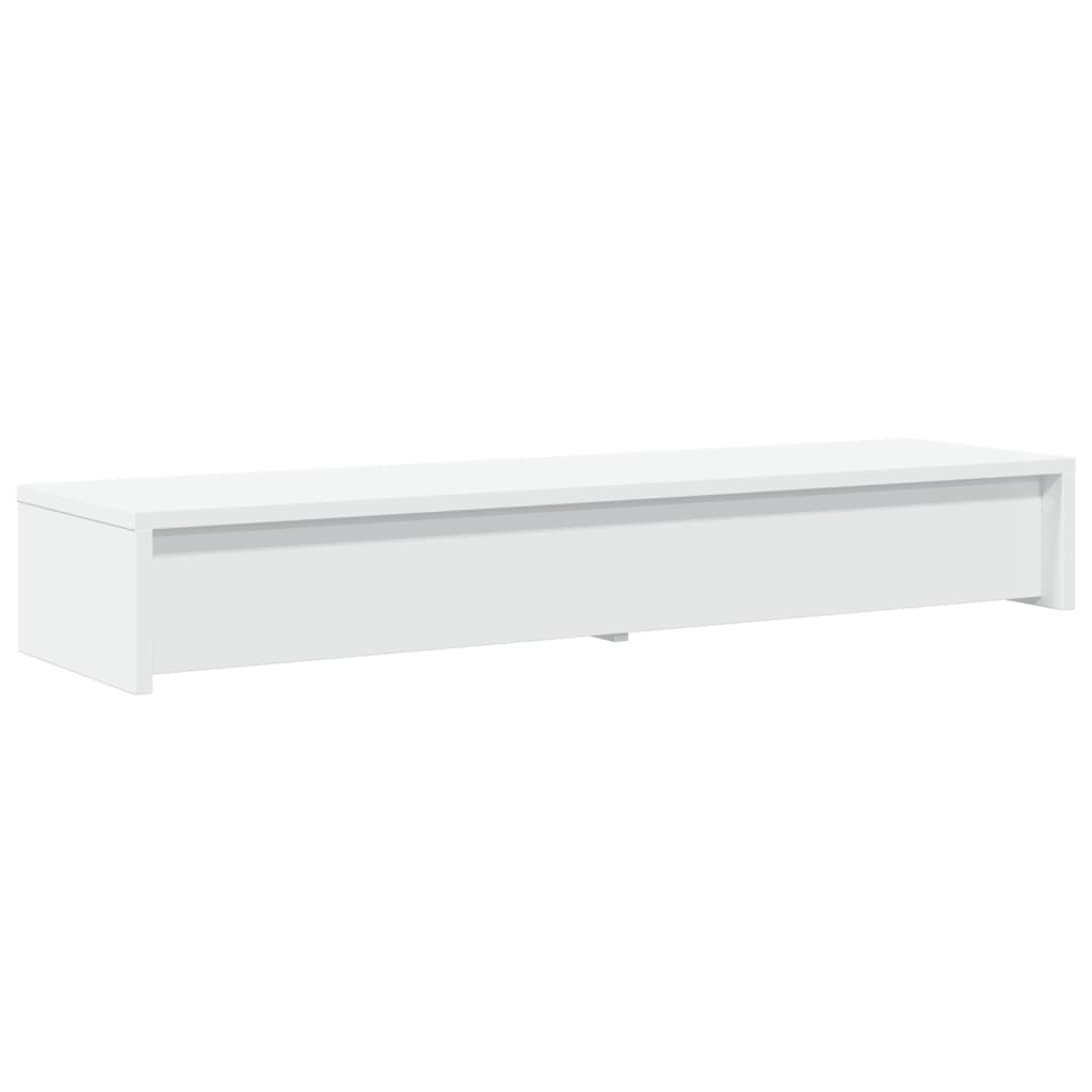 vidaXL Monitor Stand with Drawers White 100x27x15 cm Engineered Wood