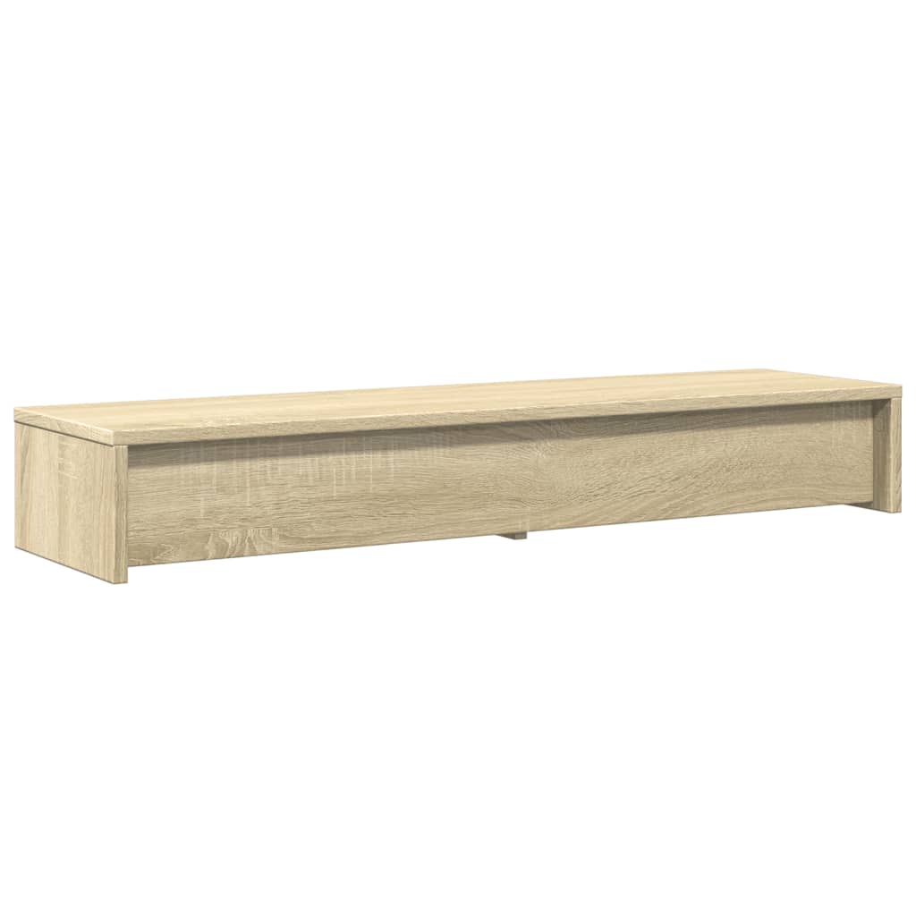 vidaXL Monitor Stand with Drawers Sonoma Oak 100x27x15 cm Engineered Wood