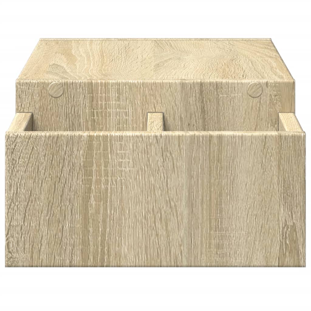 vidaXL Monitor Stand with Storage Sonoma Oak 70x27x15 cm Engineered Wood