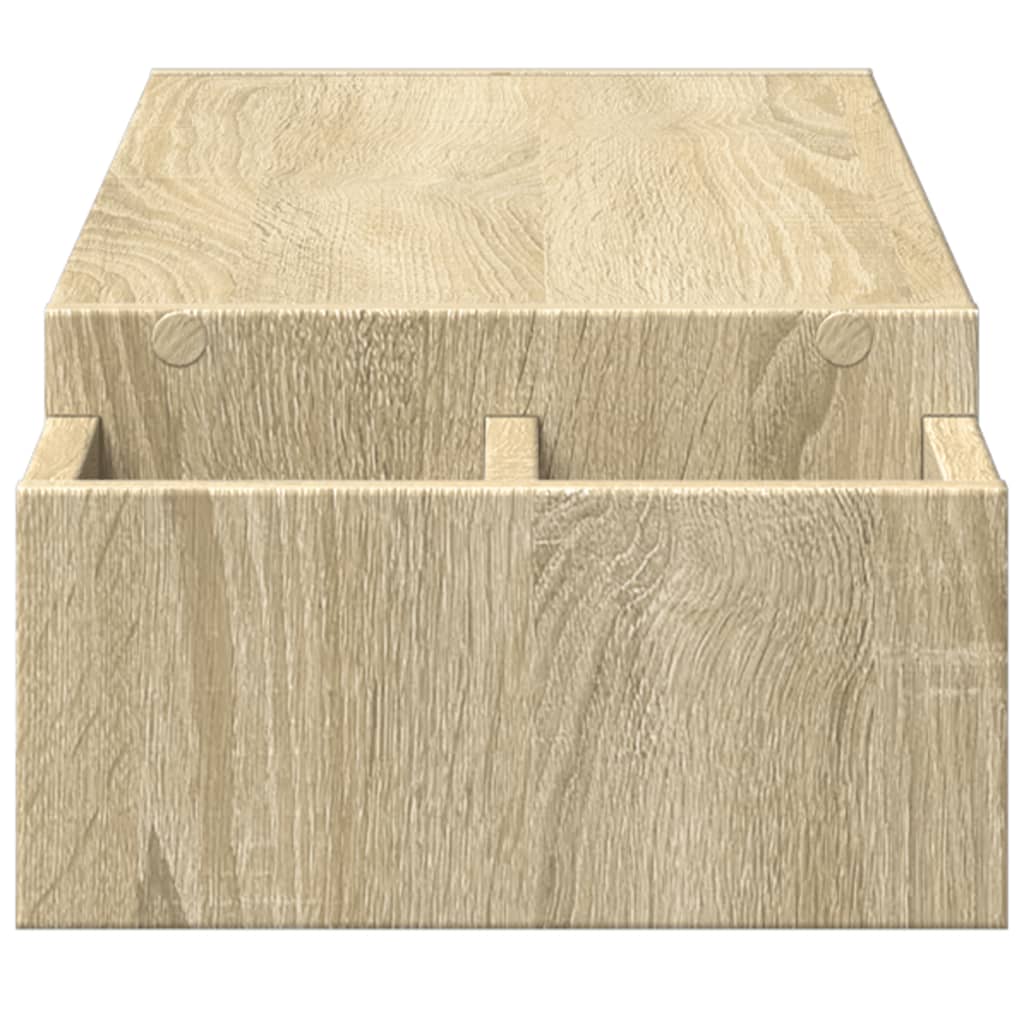 vidaXL Monitor Stand with Storage Sonoma Oak 100x27x15 cm Engineered Wood