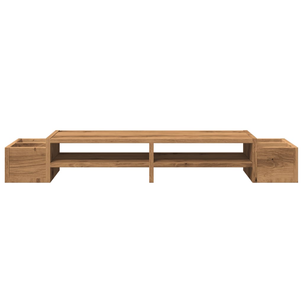 vidaXL Monitor Stand with Storage Artisian Oak 100x27x15 cm Engineered Wood