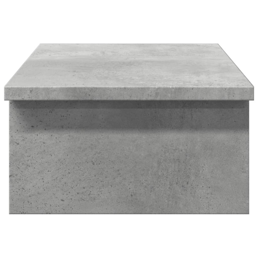 vidaXL Monitor Stand Concrete Grey 50x27x15 cm Engineered Wood