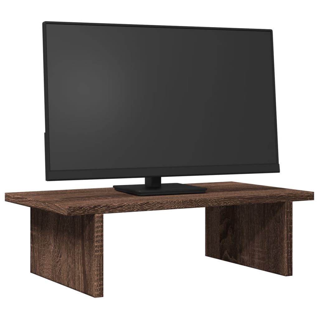 vidaXL Monitor Stand Brown Oak 50x27x15 cm Engineered Wood