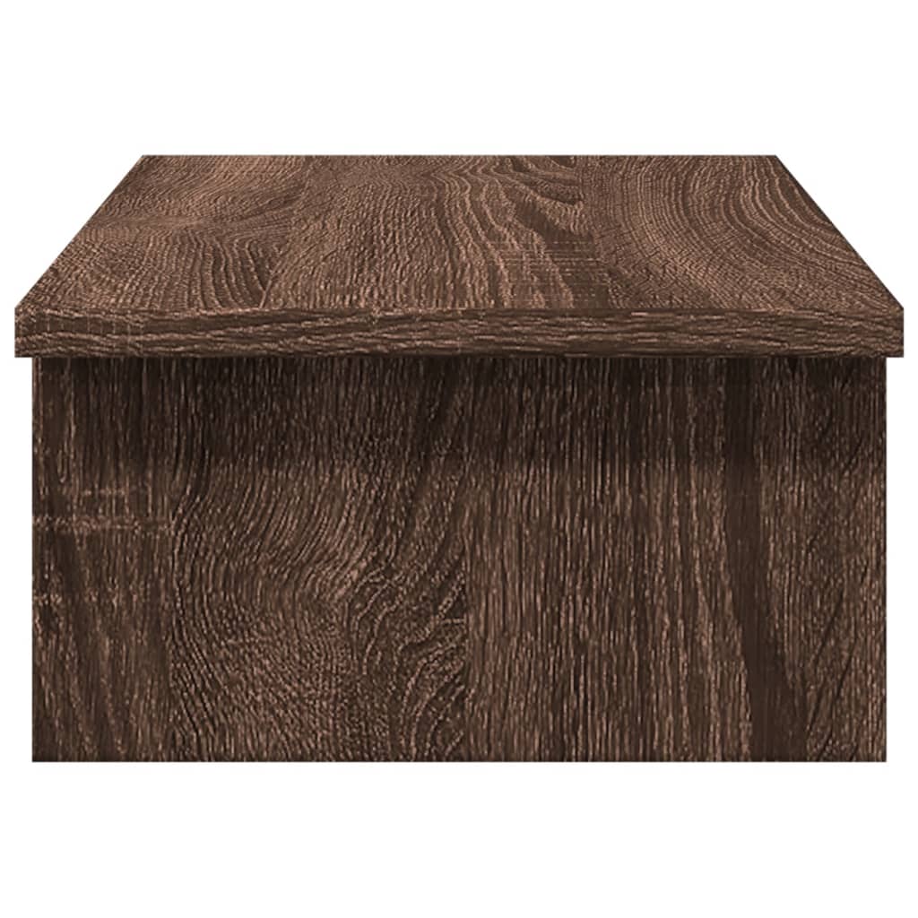 vidaXL Monitor Stand Brown Oak 50x27x15 cm Engineered Wood