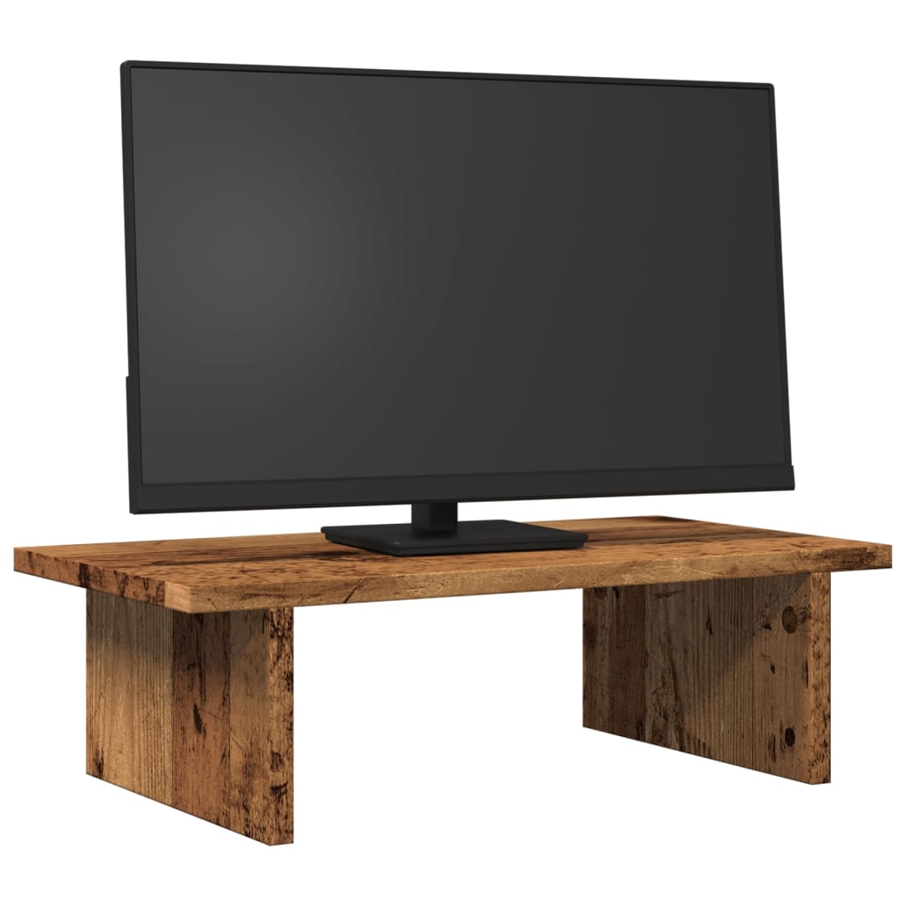 vidaXL Monitor Stand Old Wood 50x27x15 cm Engineered Wood