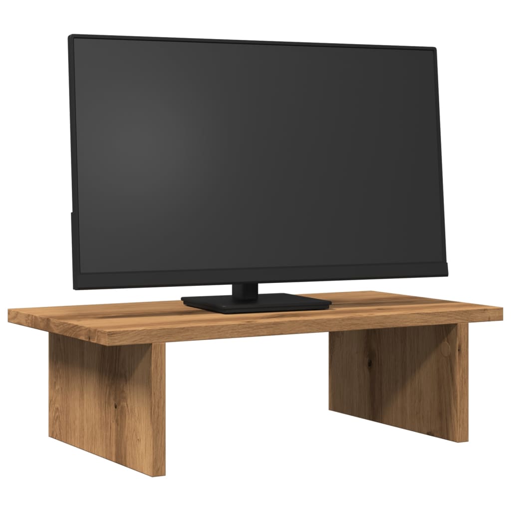 vidaXL Monitor Stand Artisian Oak 50x27x15 cm Engineered Wood