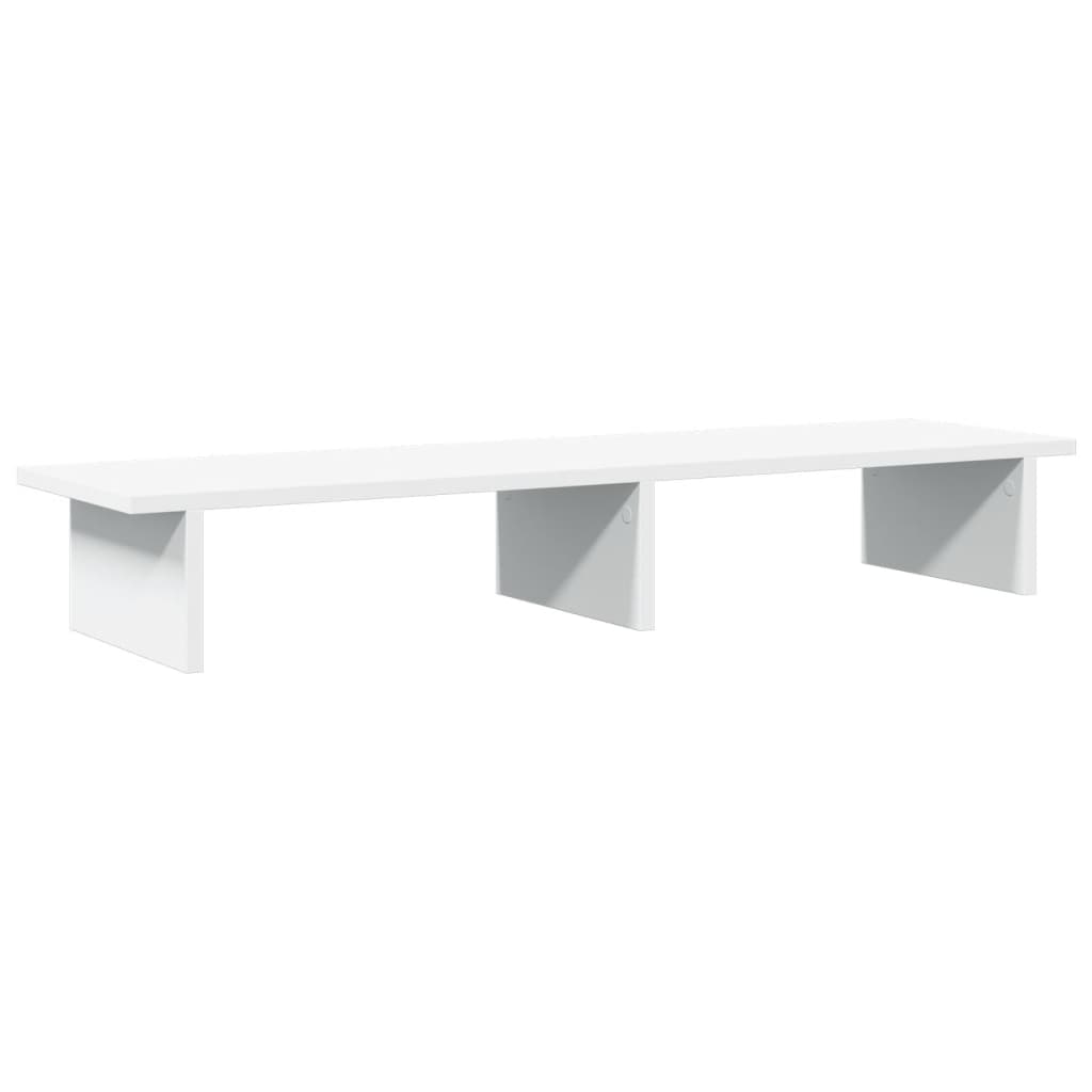 vidaXL Monitor Stand White 100x27x15 cm Engineered Wood