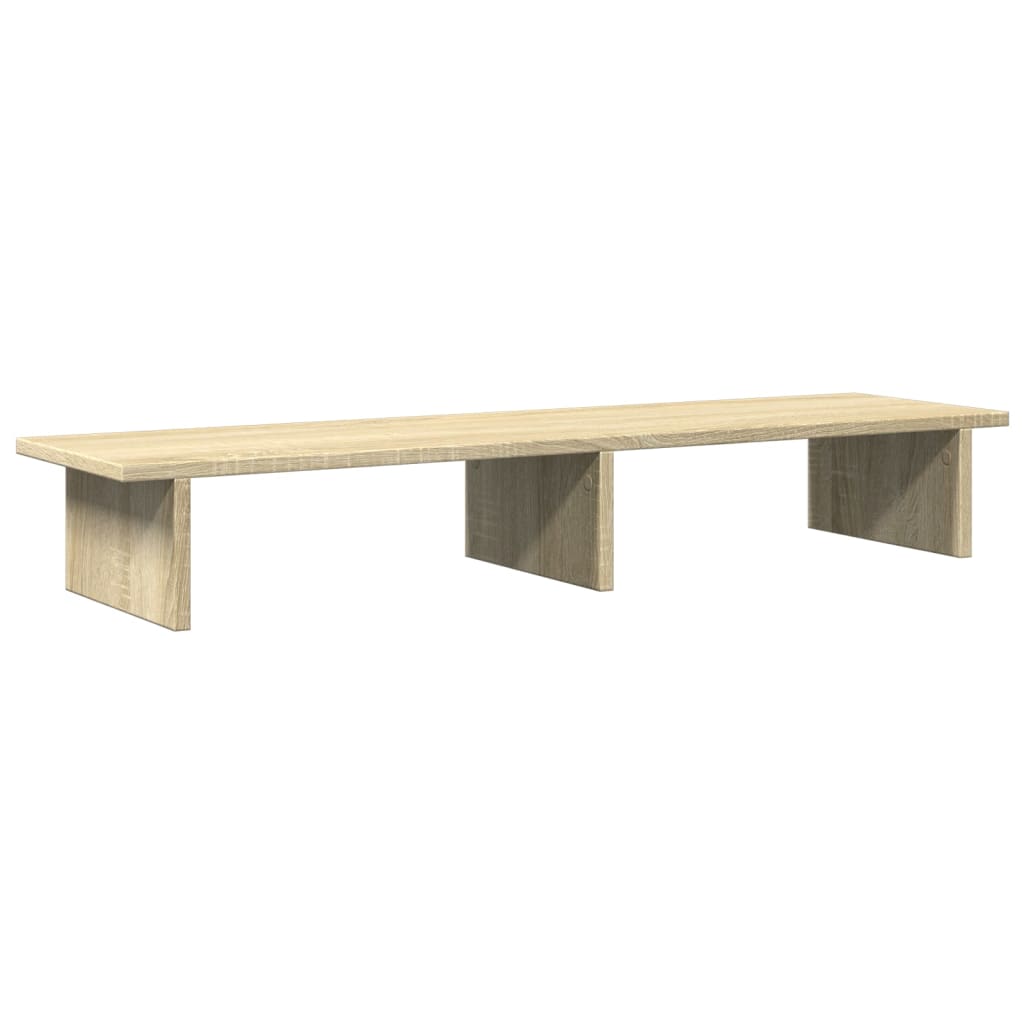 vidaXL Monitor Stand Sonoma Oak 100x27x15 cm Engineered Wood