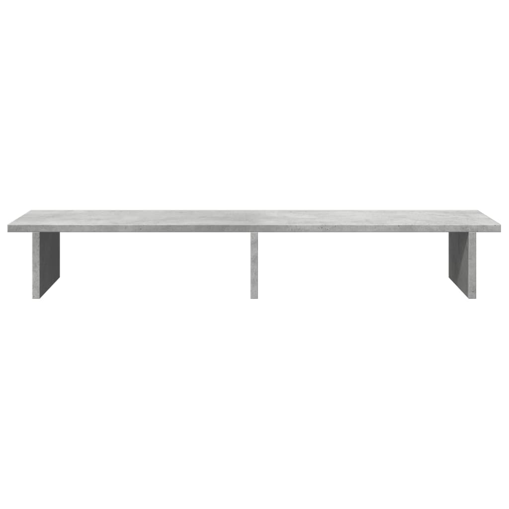 vidaXL Monitor Stand Concrete Grey 100x27x15 cm Engineered Wood