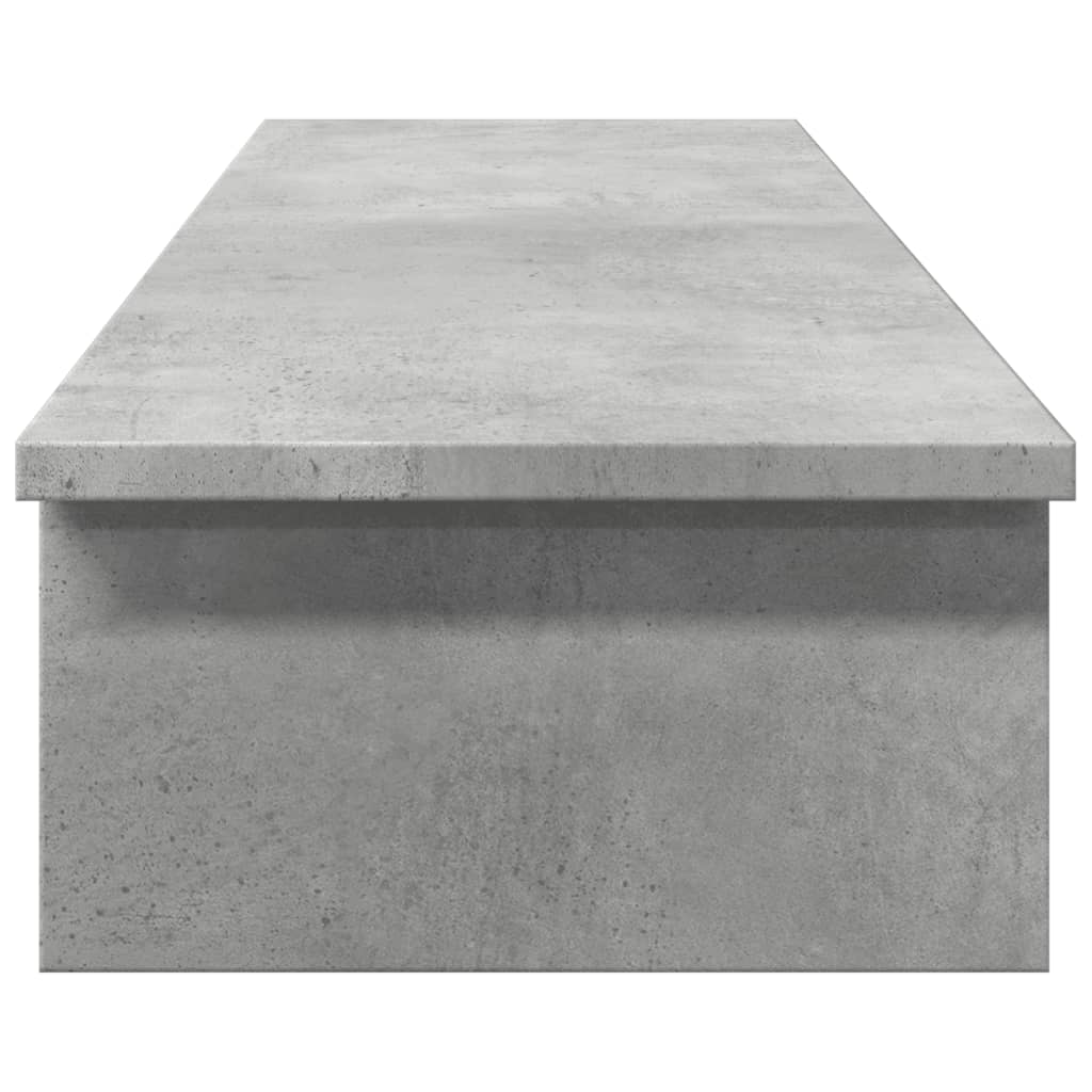 vidaXL Monitor Stand Concrete Grey 100x27x15 cm Engineered Wood