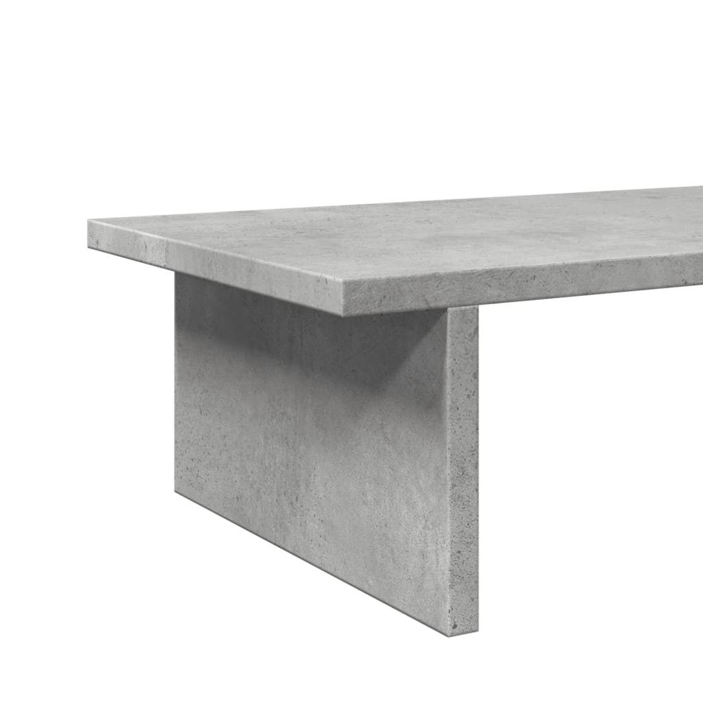 vidaXL Monitor Stand Concrete Grey 100x27x15 cm Engineered Wood