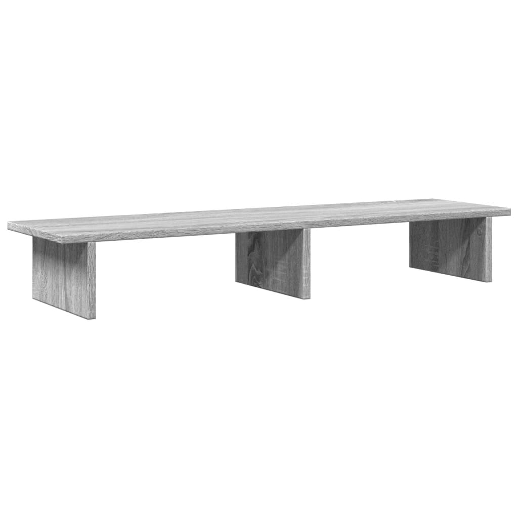 vidaXL Monitor Stand Grey Sonoma 100x27x15 cm Engineered Wood