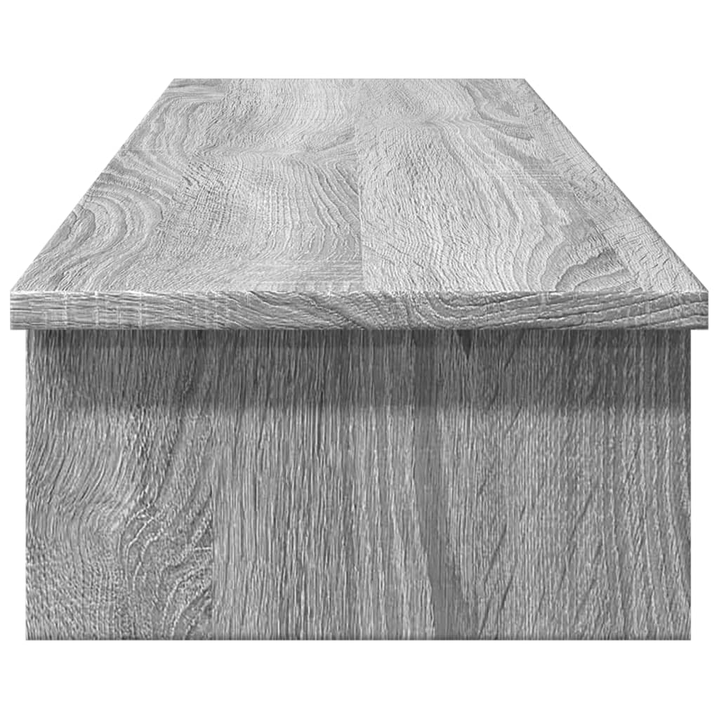 vidaXL Monitor Stand Grey Sonoma 100x27x15 cm Engineered Wood