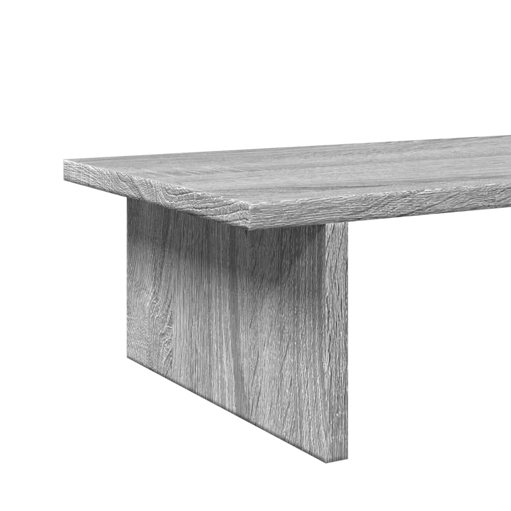 vidaXL Monitor Stand Grey Sonoma 100x27x15 cm Engineered Wood