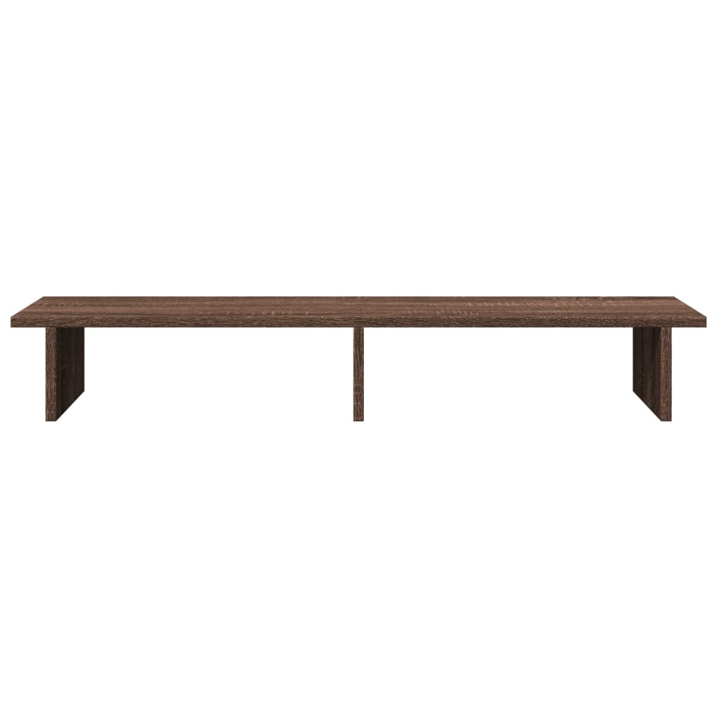 vidaXL Monitor Stand Brown Oak 100x27x15 cm Engineered Wood