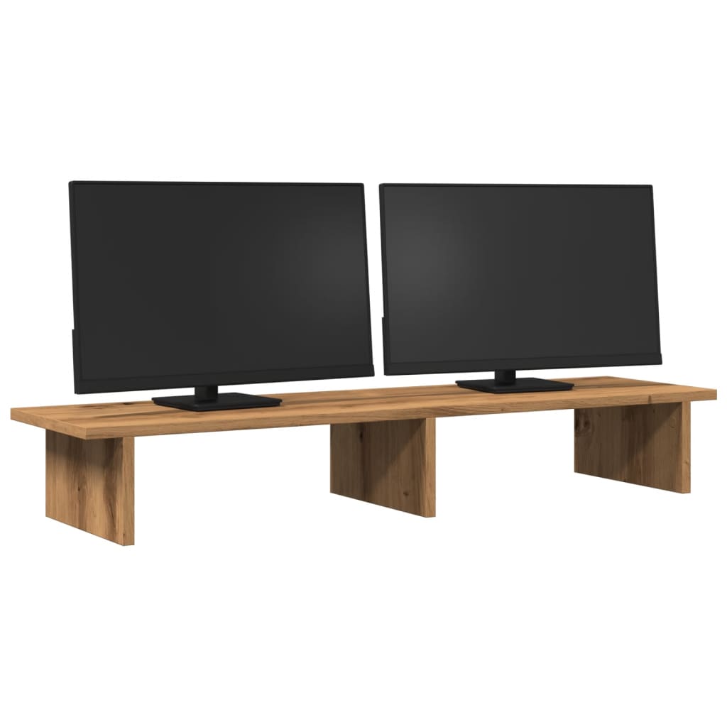 vidaXL Monitor Stand Artisian Oak 100x27x15 cm Engineered Wood