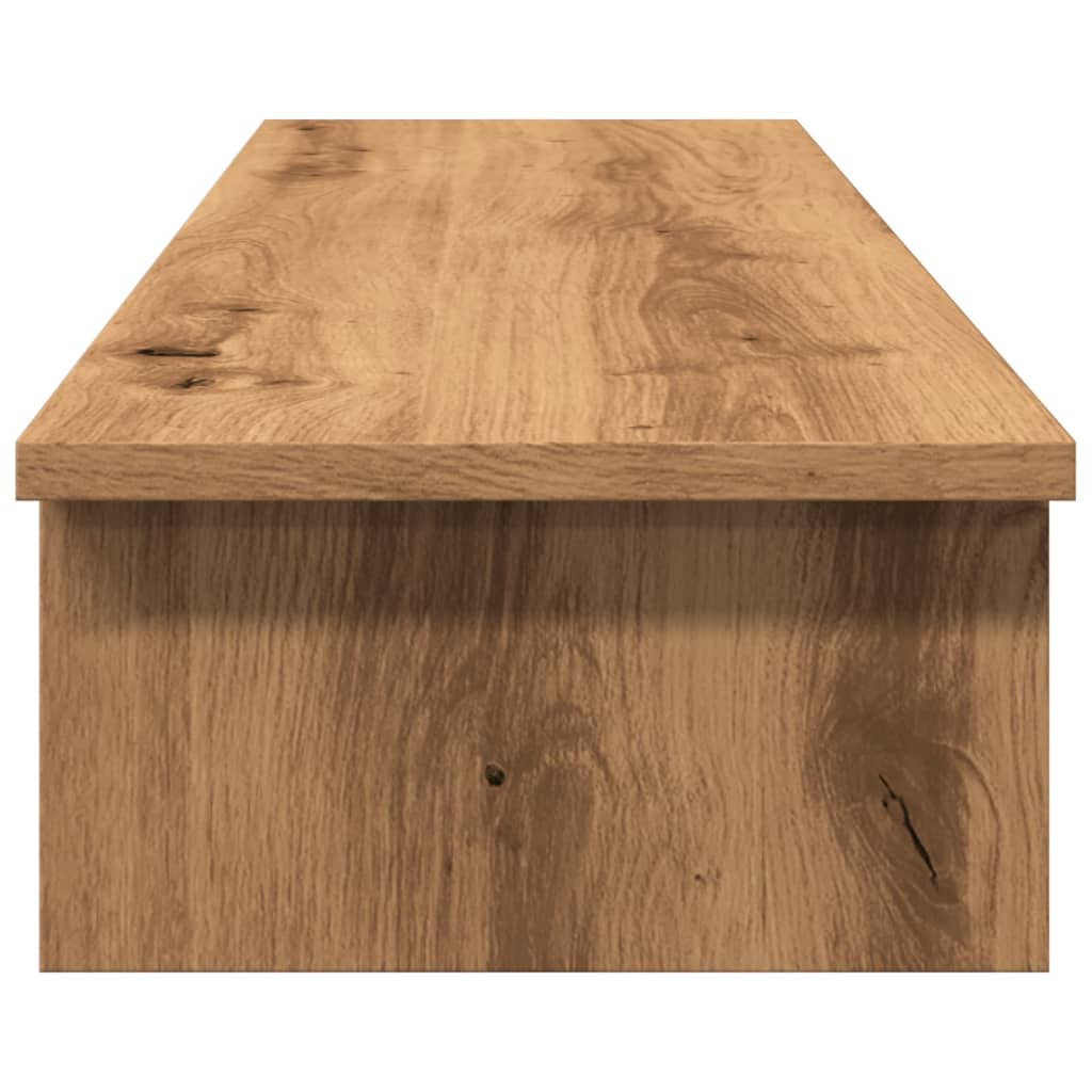 vidaXL Monitor Stand Artisian Oak 100x27x15 cm Engineered Wood