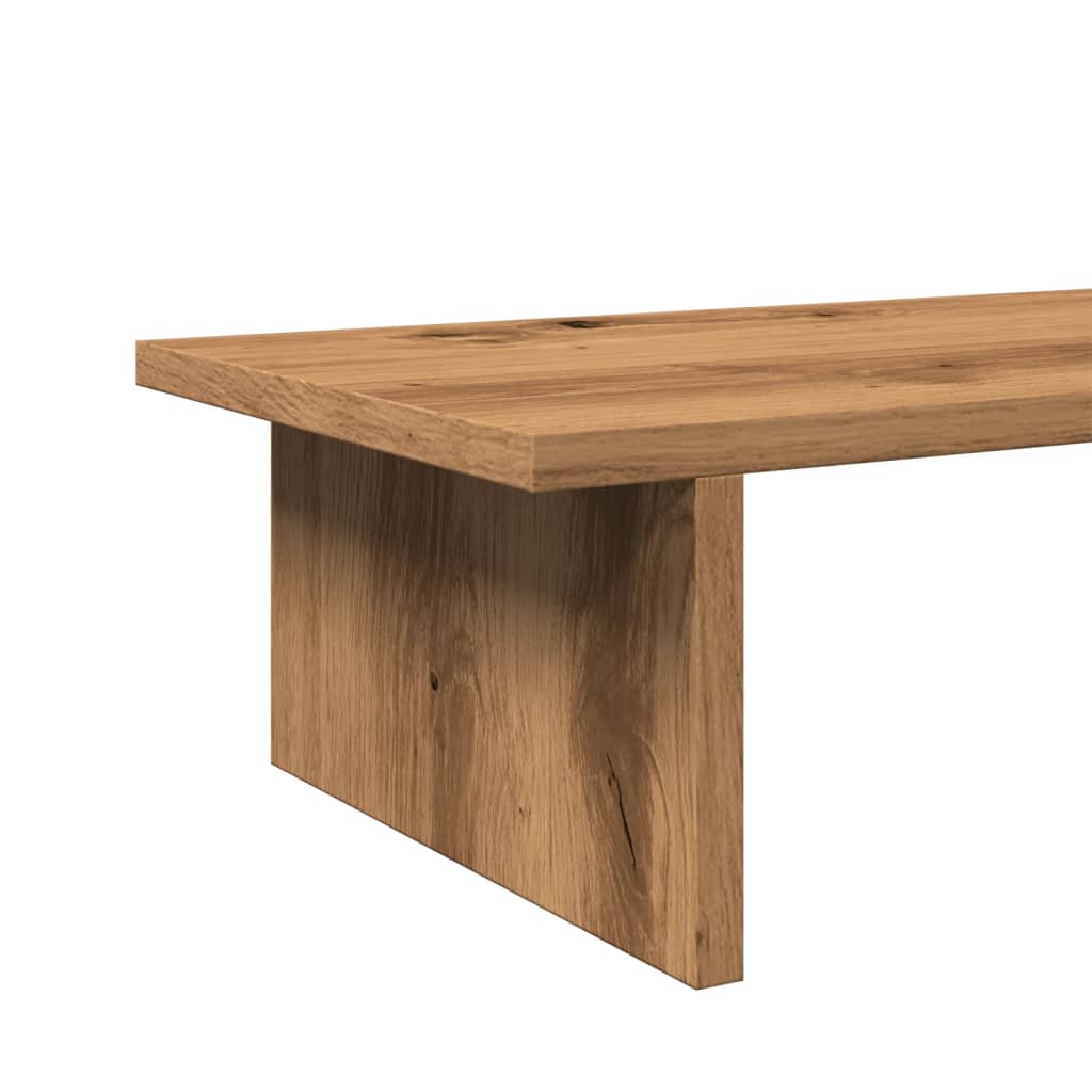 vidaXL Monitor Stand Artisian Oak 100x27x15 cm Engineered Wood