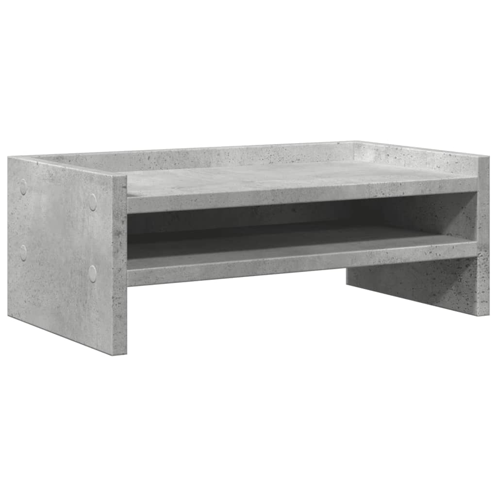 vidaXL Monitor Stand Concrete Grey 42x24x16 cm Engineered Wood