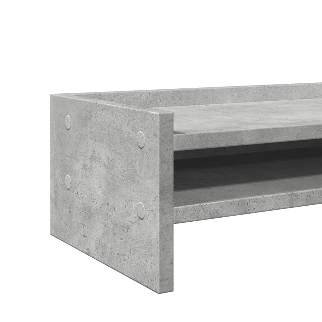 vidaXL Monitor Stand Concrete Grey 42x24x16 cm Engineered Wood