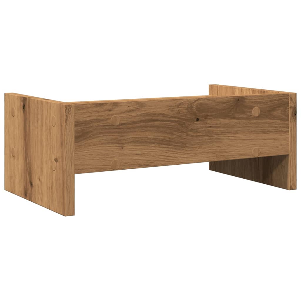 vidaXL Monitor Stand Artisian Oak 42x24x16 cm Engineered Wood