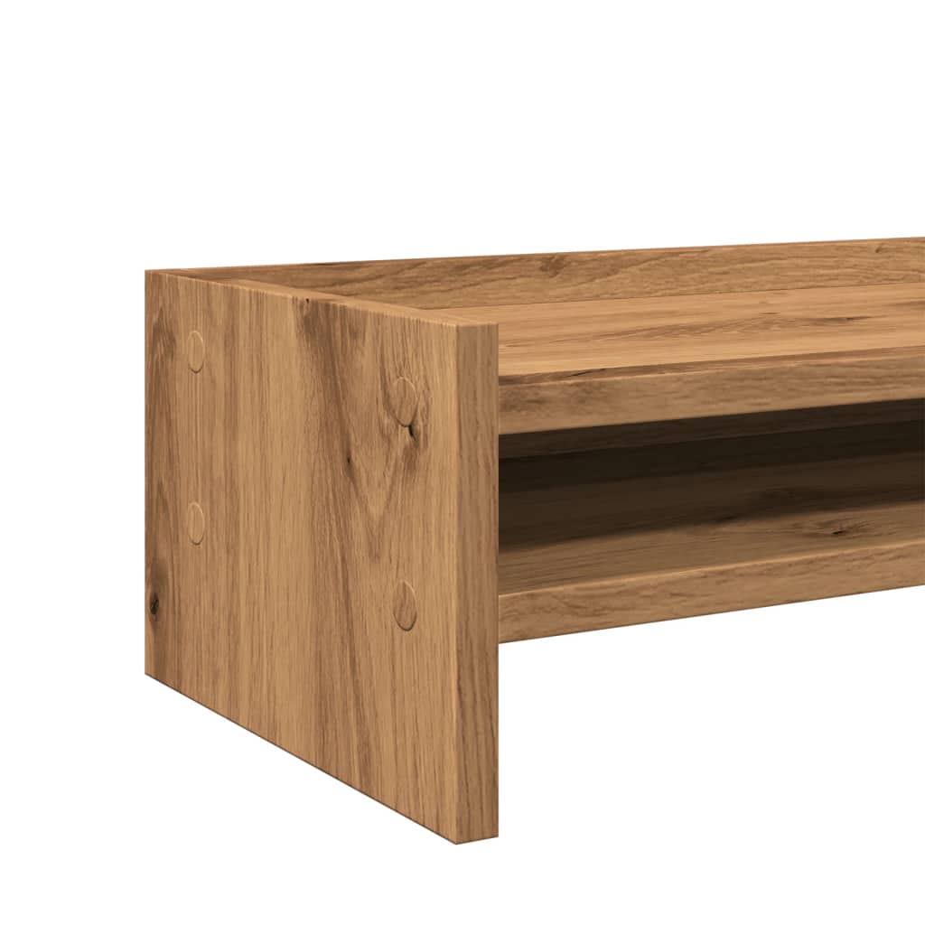 vidaXL Monitor Stand Artisian Oak 42x24x16 cm Engineered Wood