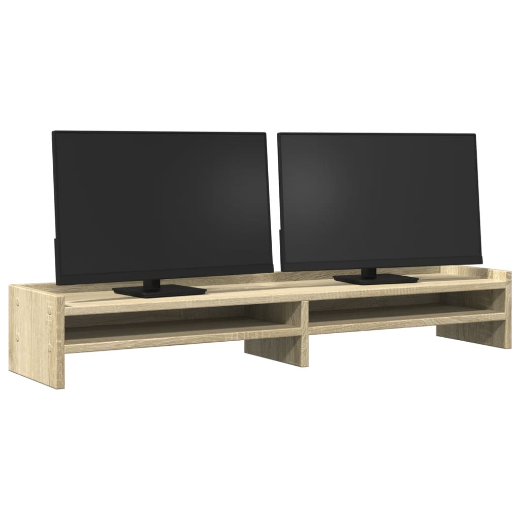 vidaXL Monitor Stand Sonoma Oak 100x24x16 cm Engineered Wood