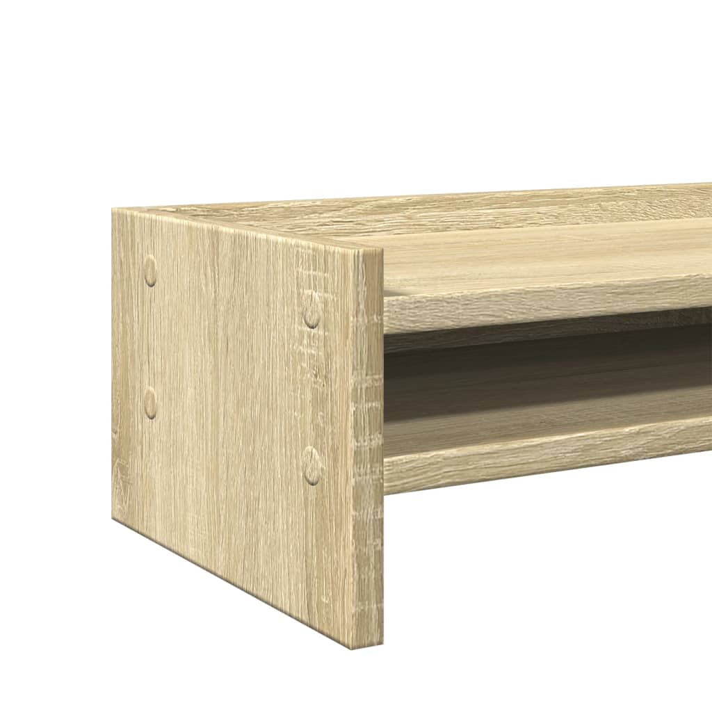 vidaXL Monitor Stand Sonoma Oak 100x24x16 cm Engineered Wood