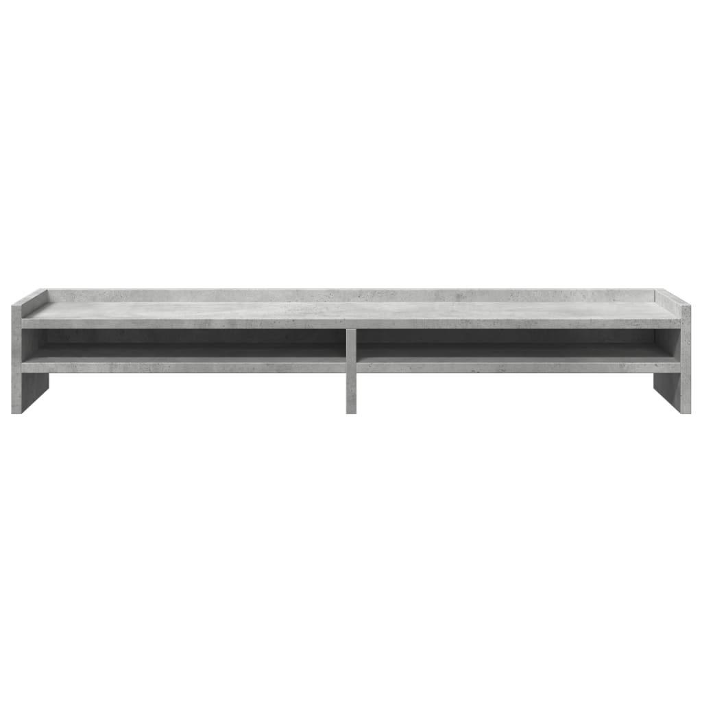 vidaXL Monitor Stand Concrete Grey 100x24x16 cm Engineered Wood