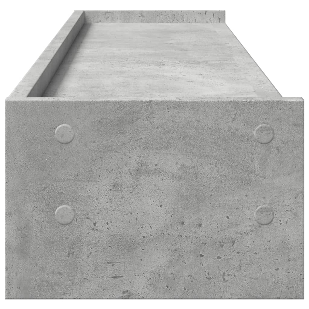 vidaXL Monitor Stand Concrete Grey 100x24x16 cm Engineered Wood