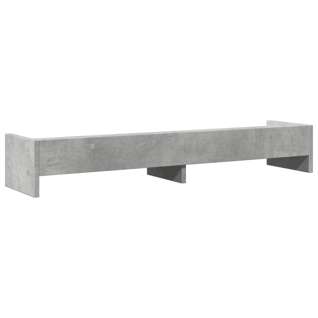 vidaXL Monitor Stand Concrete Grey 100x24x16 cm Engineered Wood