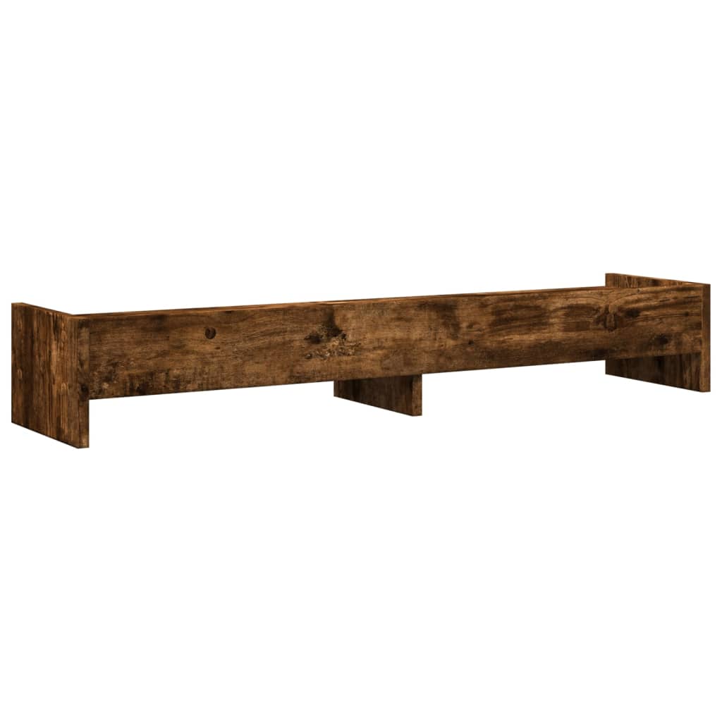 vidaXL Monitor Stand Smoked Oak 100x24x16 cm Engineered Wood