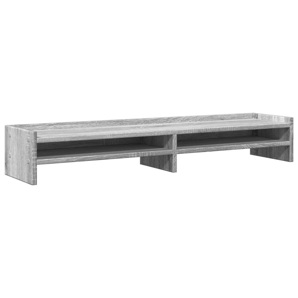 vidaXL Monitor Stand Grey Sonoma 100x24x16 cm Engineered Wood