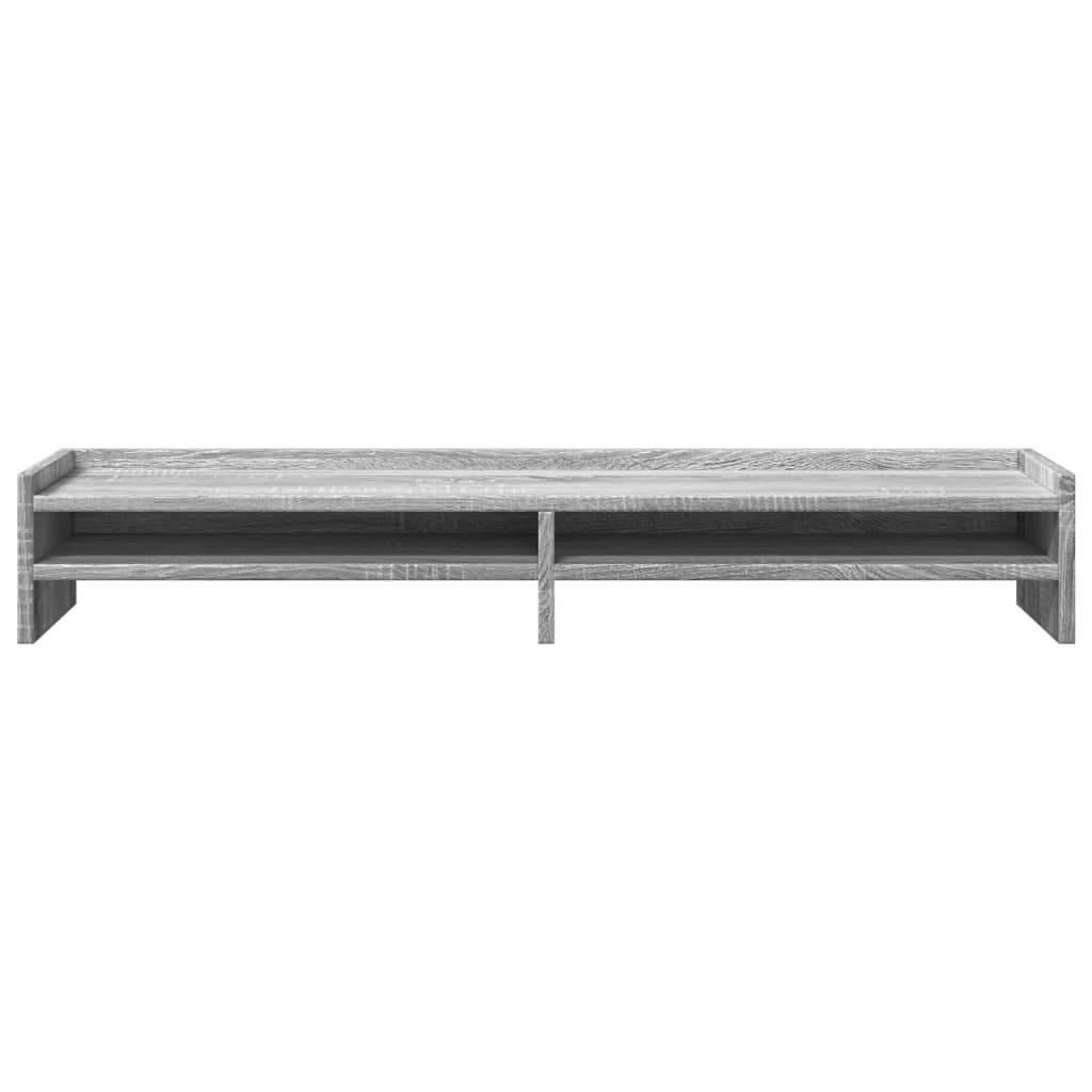 vidaXL Monitor Stand Grey Sonoma 100x24x16 cm Engineered Wood