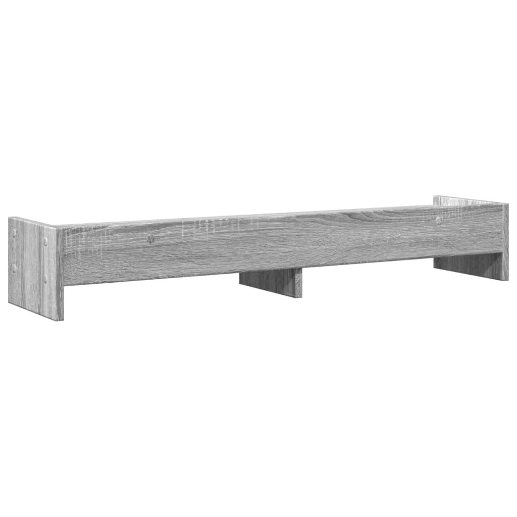 vidaXL Monitor Stand Grey Sonoma 100x24x16 cm Engineered Wood