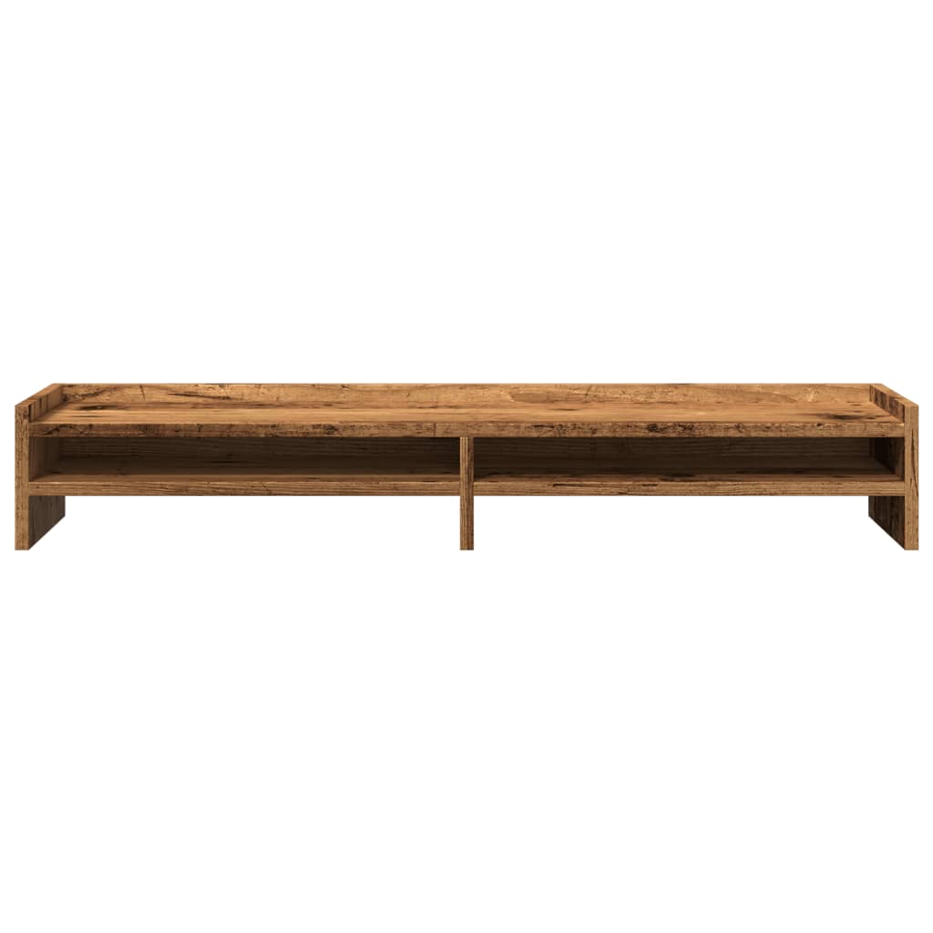 vidaXL Monitor Stand Old Wood 100x24x16 cm Engineered Wood