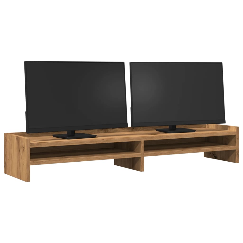 vidaXL Monitor Stand Artisian Oak 100x24x16 cm Engineered Wood