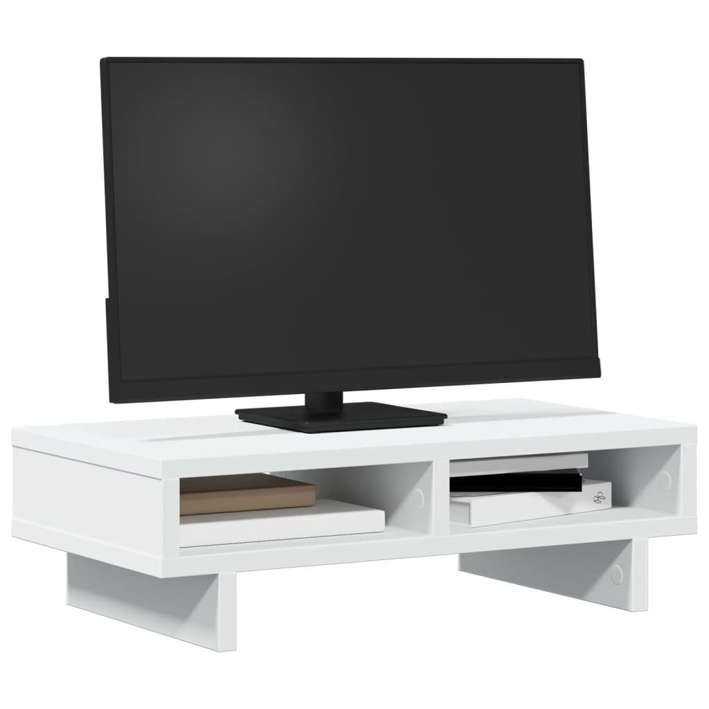 vidaXL Monitor Stand White 50x27x15 cm Engineered Wood