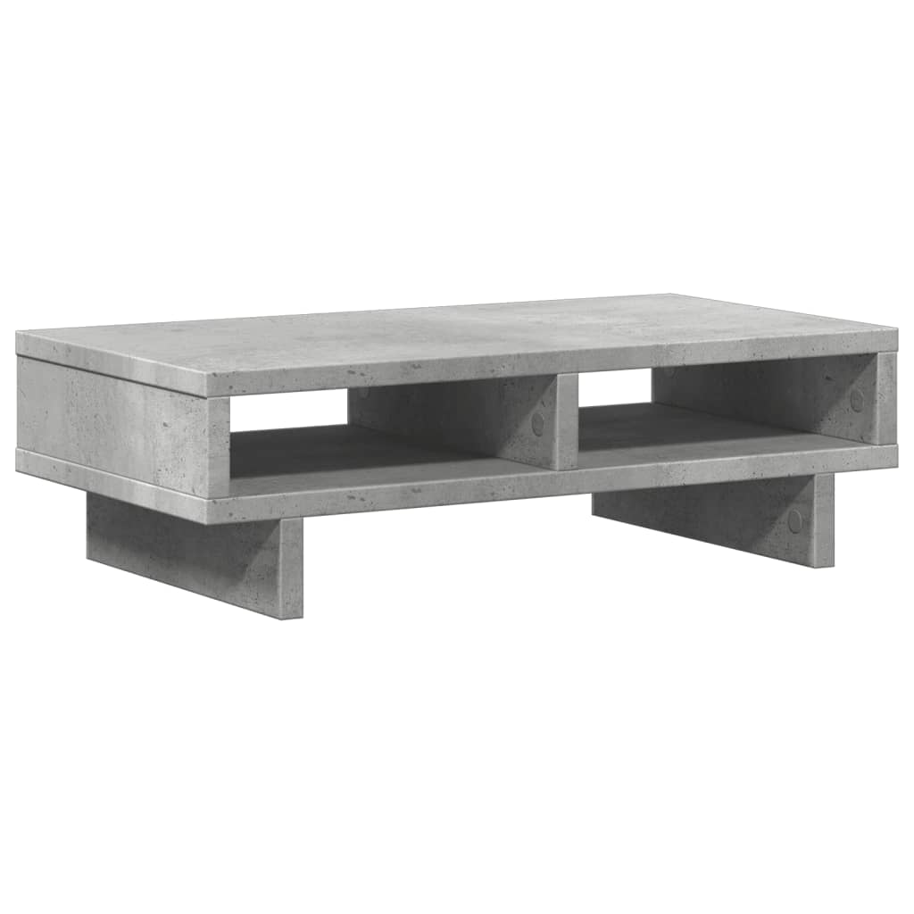 vidaXL Monitor Stand Concrete Grey 50x27x15 cm Engineered Wood