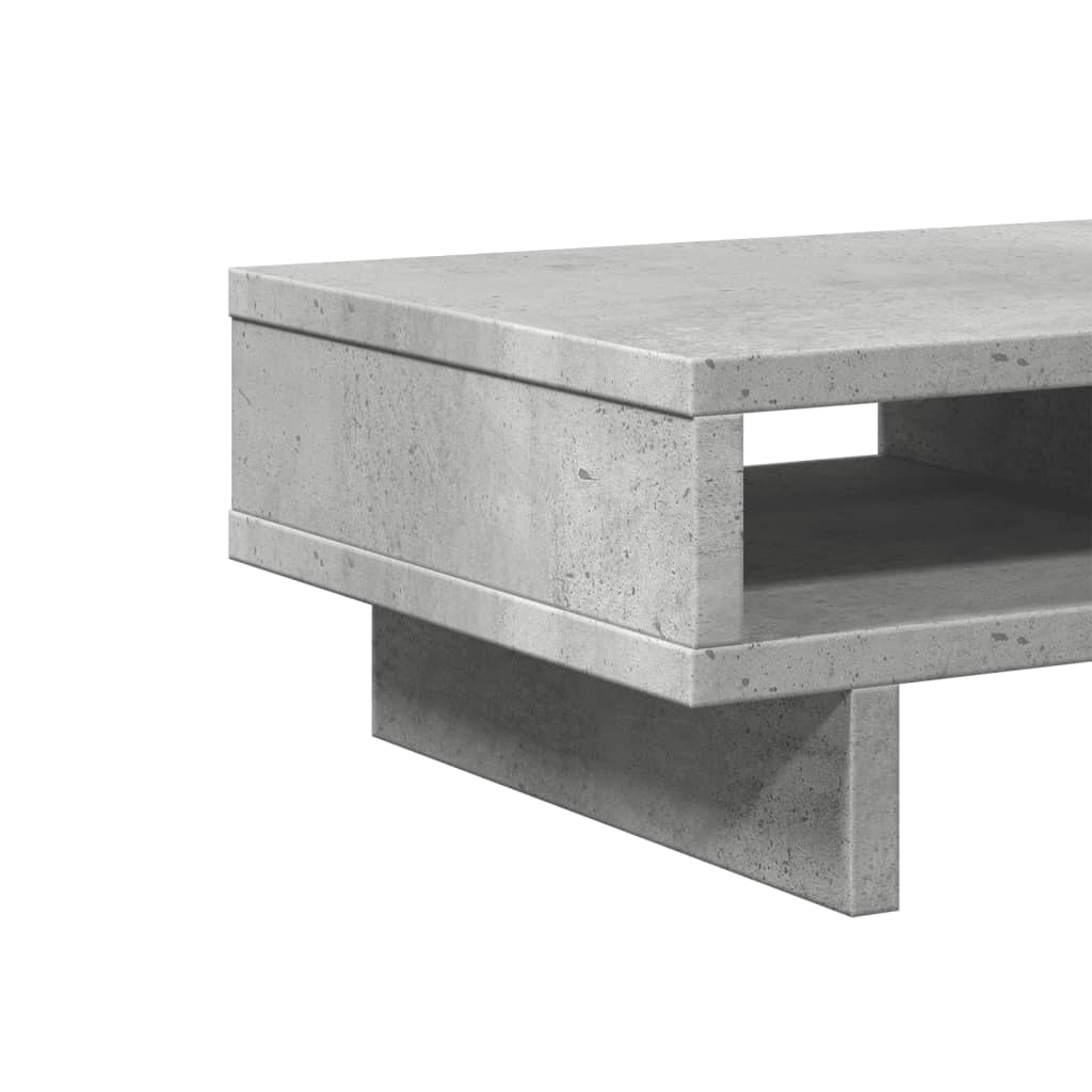 vidaXL Monitor Stand Concrete Grey 50x27x15 cm Engineered Wood