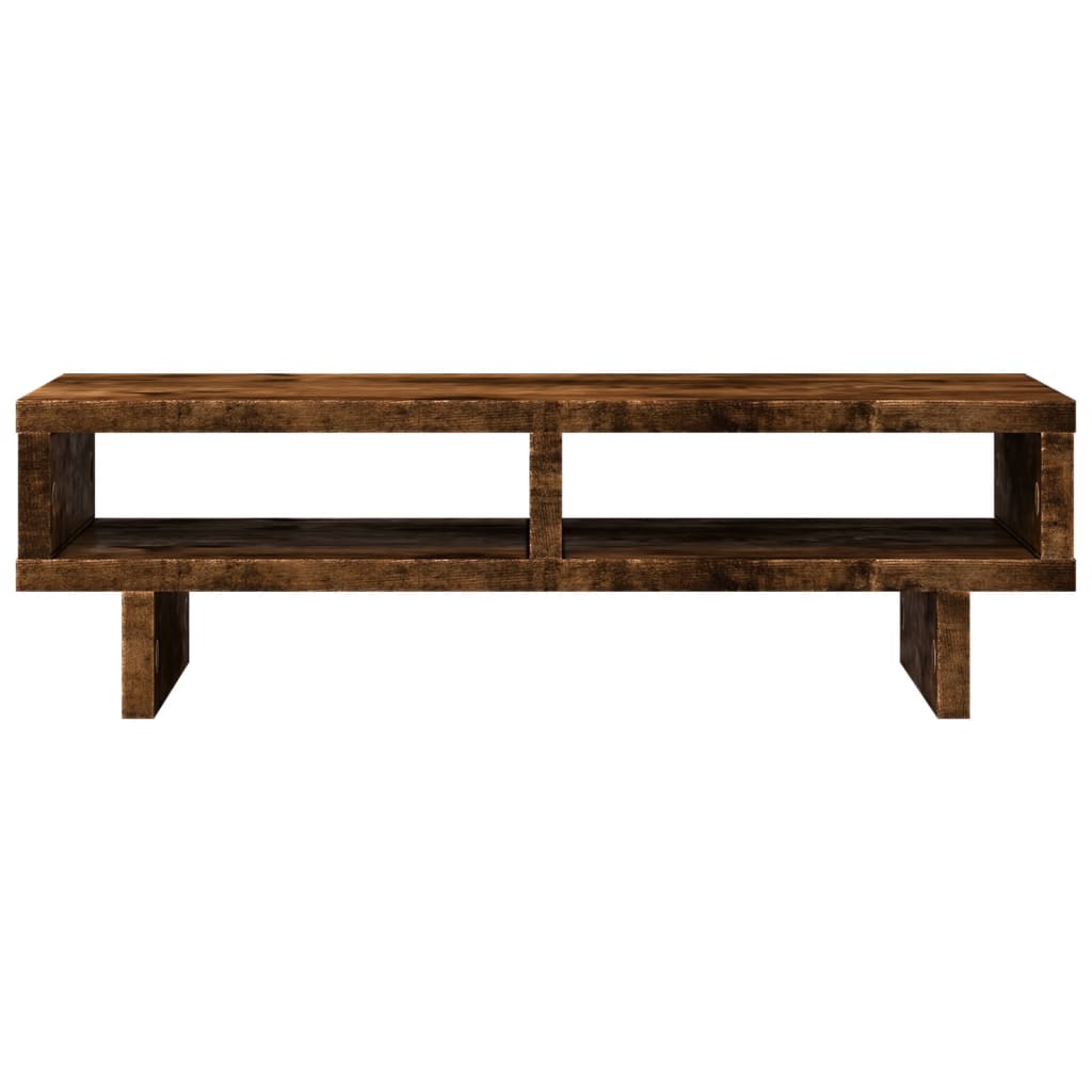 vidaXL Monitor Stand Smoked Oak 50x27x15 cm Engineered Wood