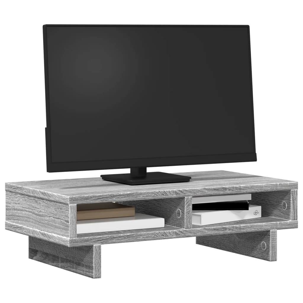 vidaXL Monitor Stand Grey Sonoma 50x27x15 cm Engineered Wood