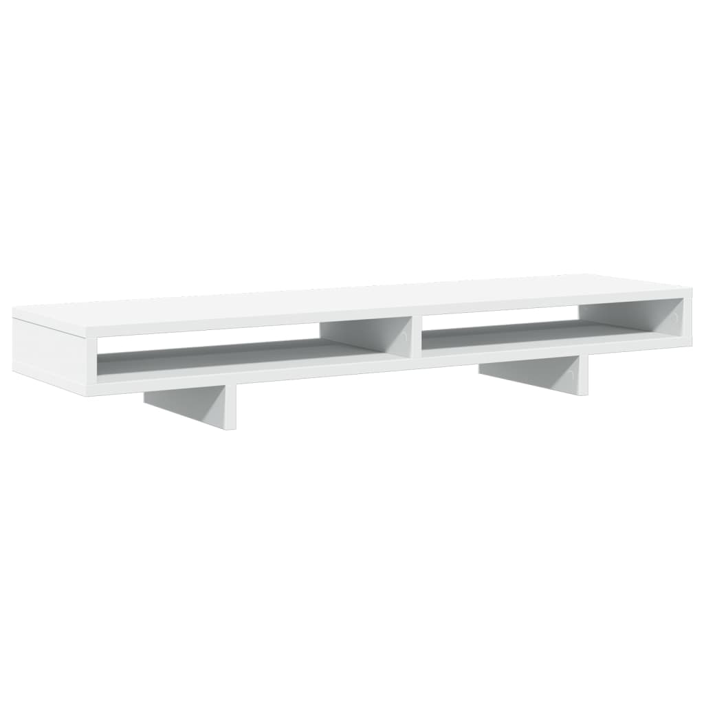 vidaXL Monitor Stand White 100x27x15 cm Engineered Wood