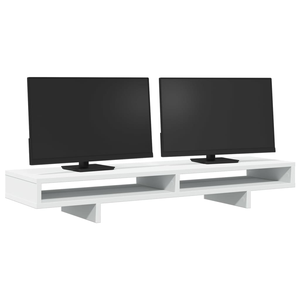 vidaXL Monitor Stand White 100x27x15 cm Engineered Wood