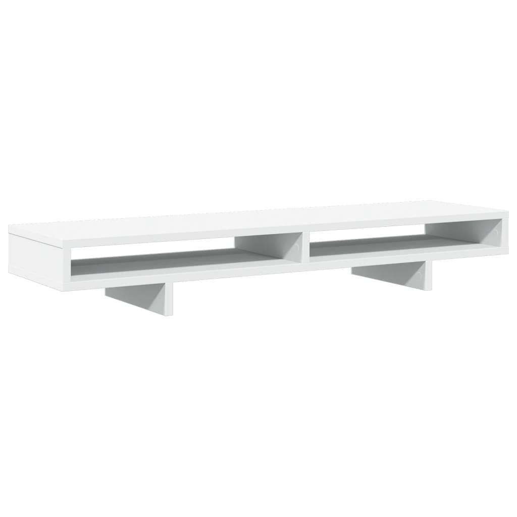 vidaXL Monitor Stand White 100x27x15 cm Engineered Wood