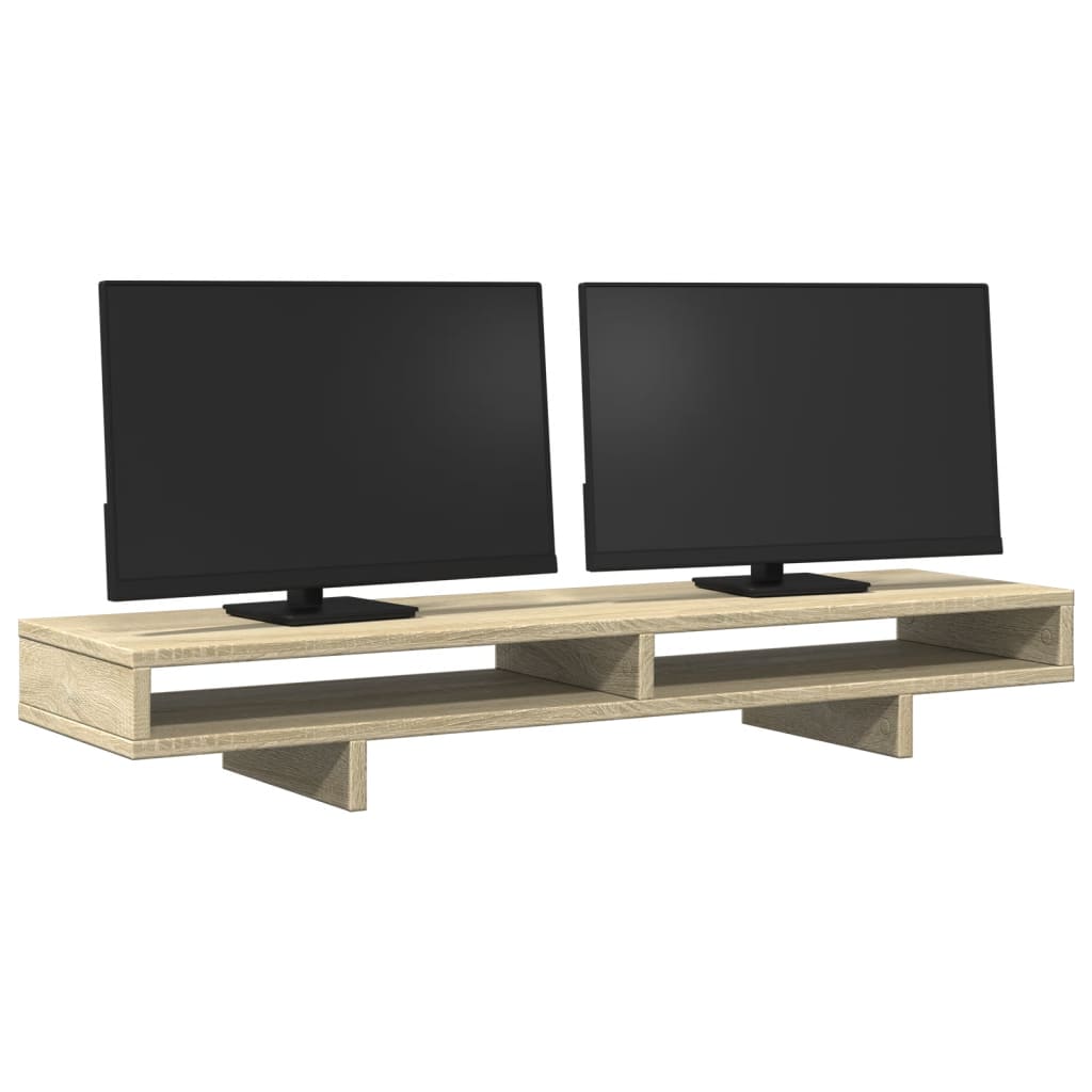 vidaXL Monitor Stand Sonoma Oak 100x27x15 cm Engineered Wood