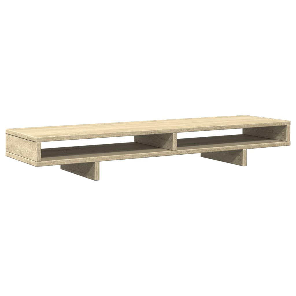 vidaXL Monitor Stand Sonoma Oak 100x27x15 cm Engineered Wood