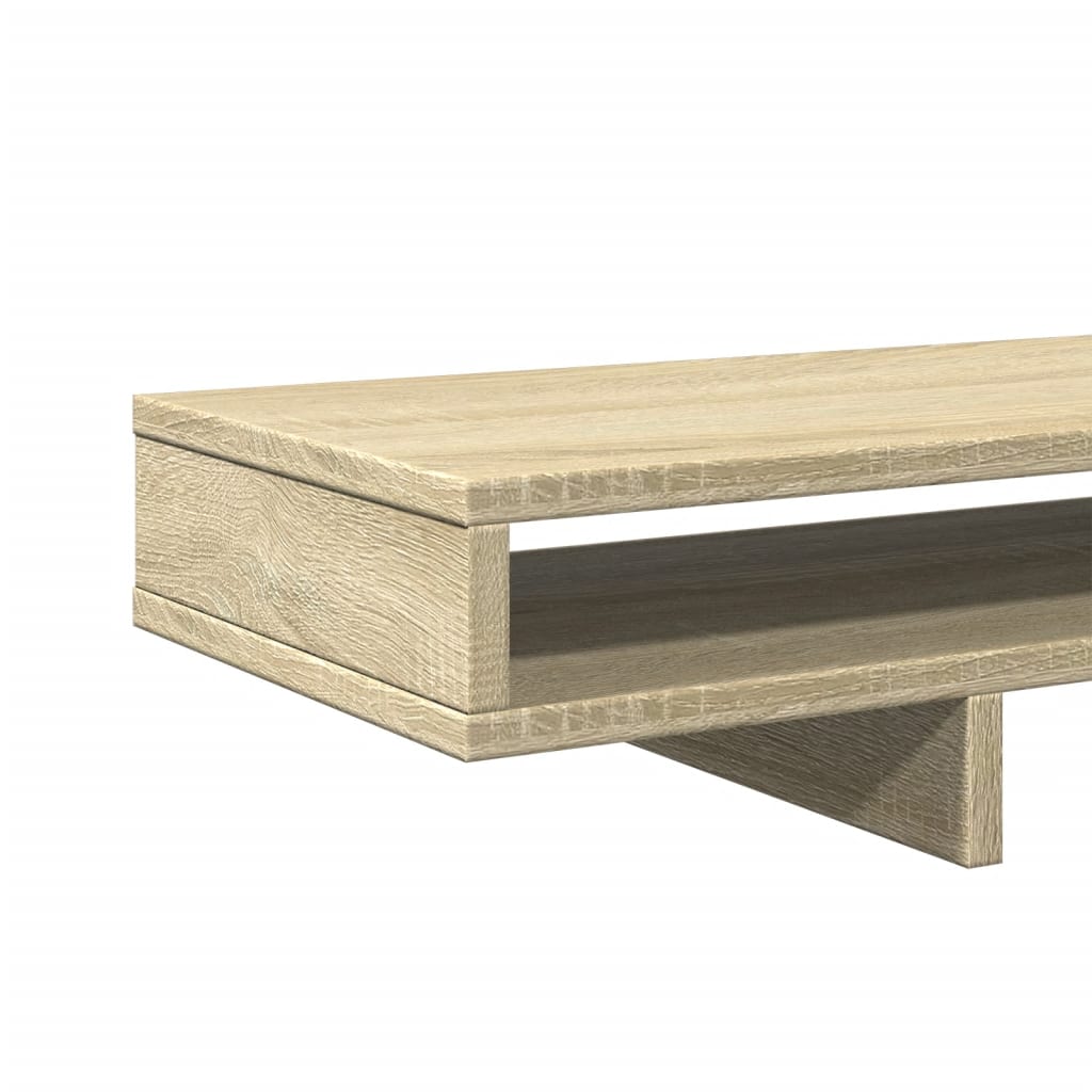 vidaXL Monitor Stand Sonoma Oak 100x27x15 cm Engineered Wood